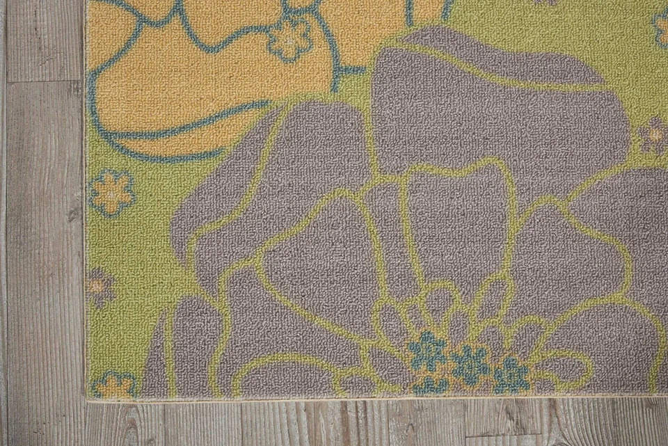 Home Home & Garden Indoor/Outdoor Green 7'9" x Square Area Rug, Easy Cleaning... - Image 3 of 4