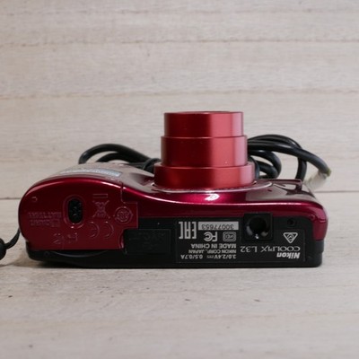 Nikon Coolpix L32 20 MP 5X Zoom Digital camera Red *GOOD/TESTED* W