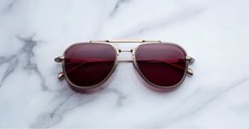 Jacques Marie Mage Commander Limited Edition Aviator Sunglasses Gold Brown