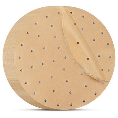200 PCS Air Fryer Round Liners 12 Inch Unbleached Parchment Paper Steaming