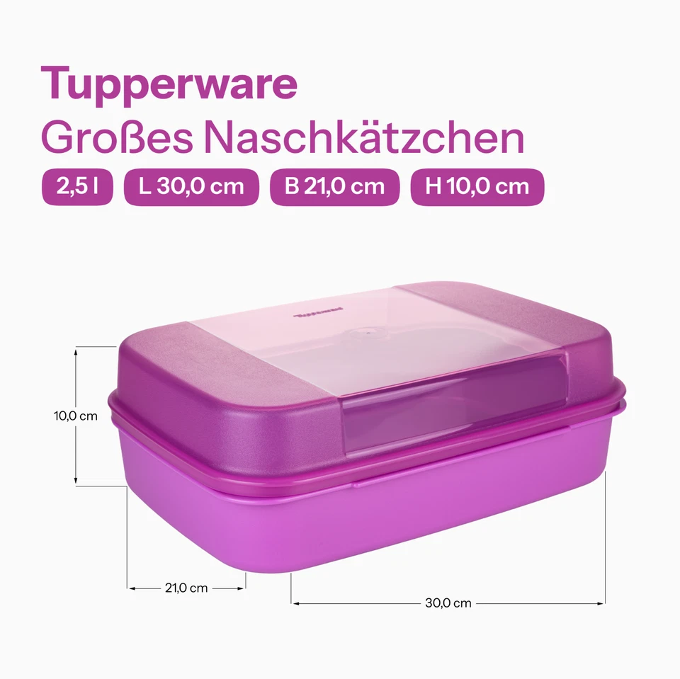 Tupperware Großes Naschkätzchen 2,5 l Lila Behälter Box Apollo Bellevue A03 - Bild 2 von 2