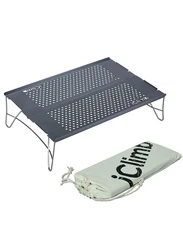iClimb Mini Solo Folding Table Ultralight Camping Hiking Beach Picnic Gunmetal S
