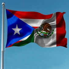 Puerto Rican Puerto Rico And Mexico Mexican Flag 3x5 Ft Double-Sided Printed ...