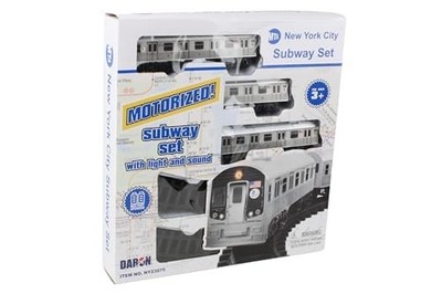 Battery Operated 3 Pc Train Set with Track - New York City MTA, 39