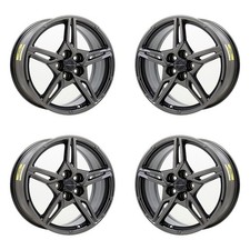 19 Chevrolet Corvette Pvd Black Chrome-c Wheels Rims Factory Oem 14007 F 2...