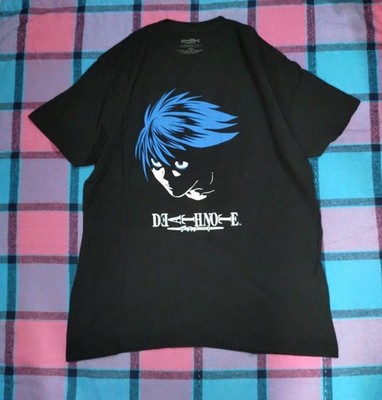 Death Note Elle Single Anime T-Shirt Black L Size Front Print L Face