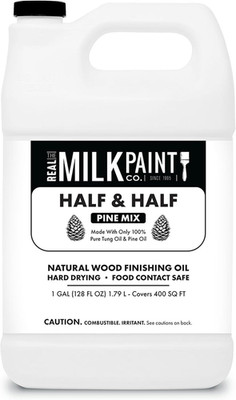 Real Milk Paint, Half and Half, Pure Tung Oil 128 Ounce (Pack of 1), Pine