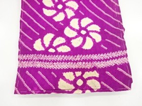 7819081: JAPANESE KIMONO / ANTIQUE SHIBORI DIAGONAL STRIPES / TWISTED FLOWER PA