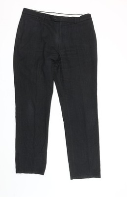 Next Anzughose Herren schwarz Slim Fit 36 W 33 L gerades Bein formell