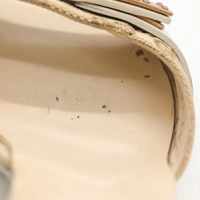 GUCCI GG Pattern Mule Brand Sandals Shoes Made in Italy Women's Size 34 Beige GU thumbnail 7