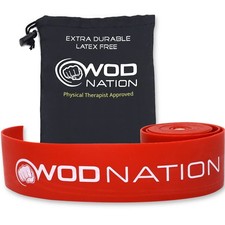 2-Pcs Muscle Floss Bands with Carry Case- 1 Black Heavy 1 Red Medium