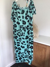 Leopard  print Maxi  Length  Size  4XL  ( 24/26 UK  ) TealSage and Black Colour 