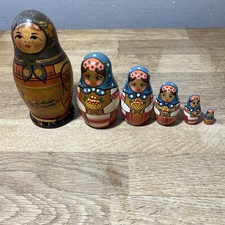 Russian Dolls Set Of 6 Wooden Stacking Dolls 