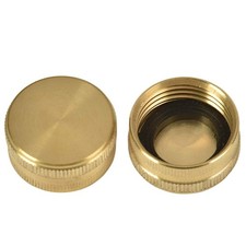 Sanpaint 2 Pack 3/4" Brass Garden Hose End Caps with Female 2 Pack ,