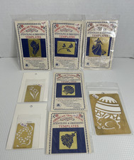 NEW 8 Lot American Traditional Brass Stencils Stenciling Embossing Templates B6