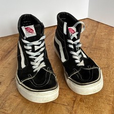 Vans Sk8-Hi Black White High Top Skate Shoes Mens 8 Womens 9.5 VN000D5IB8C