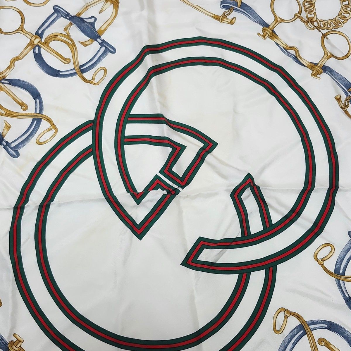 Authentic Gucci  Silk Scarf Interlocking Sherry L… - image 7