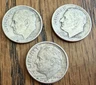 1946 P ROOSEVELT DIMES TRIO - FIRST YEAR - 90% SILVER - NICE DETAIL - ESTATE #2
