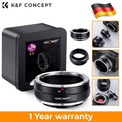 K&F CONCEPT EF-L Adapter für Canon EF/EF-S Objektiv auf L-Mount Kamera Lens DE