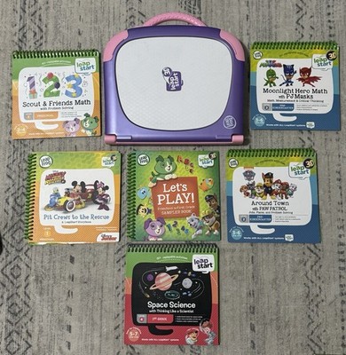 LeapFrog LeapStart 3D Interactive Learning System + 5 books lot Working! Tested!