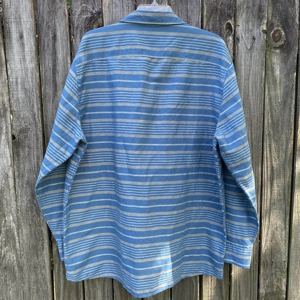 Camisa de lana Pendleton para hombre talla grande Thomas Kay Grant rayas azules Foto 4 de 4