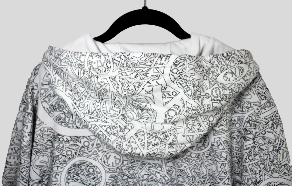 Sudadera con capucha Oakley RARA blanca con logotipo gráfico para hombre L Foto 4 de 4