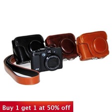 For Canon G16 G15 Leather Case Camera Bag Protective Base Cover shell black gree