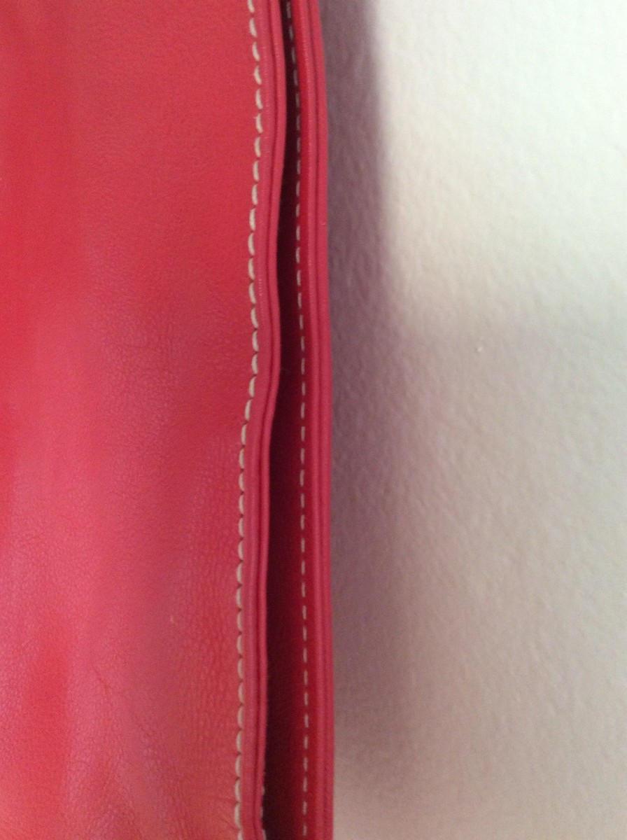 Luis Esteve Red Leather Shoulder Bag View 6