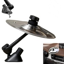 Car Cymbal Air Vent, Mini Metal Drum Car Crash Cymbal for Car Vent,Mini Silver