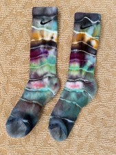 Nike Dry-FIT Geode Ice Tie Dye Boys Girls Youth Kids Crew Socks US 5-7 Y 6-8 M
