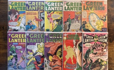 Silver Age green Lantern Lot x10 comic Books Key 1st Appearences