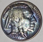 1930 P Indian Head Buffalo Nickel Chief Iron Tail 1A2
