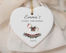 CUSTOM BABY  S FIRST Christmas Ornament, Baby Girl 1st Christmas Ornament