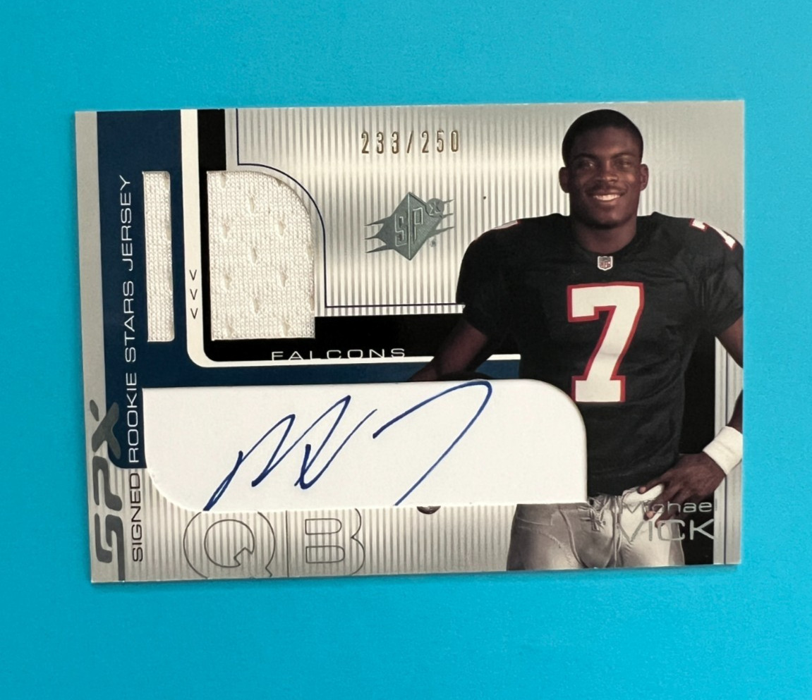 Michael Vick Spx #95 Signed Jersey-Blue