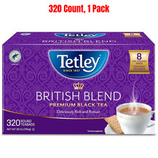 Tetley British Blend Premium Black Tea, 320 Teabags, Rainforest Alliance Certi..