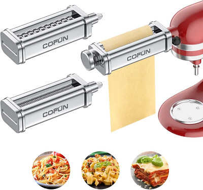 Kitchenaid Pasta Attachment Kit - Roller & Cutter for Spaghetti & Fettuccine