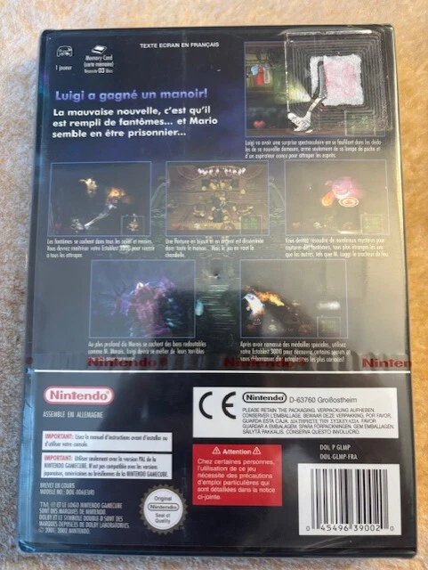 Luigi's Mansion Neuf Sous Blister-Jeu Nintendo Gamecube PAL FR TRES Rare! - Photo 2/4