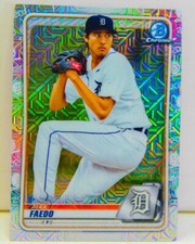 Alex Faedo 2020 MLB Bowman Chrome Mojo Refractor Prospect Card #BCP-158 Tigers