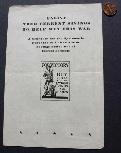 1940s World War II War Bonds / Stamps United States Treasury brochure-VINTAGE! | eBay
