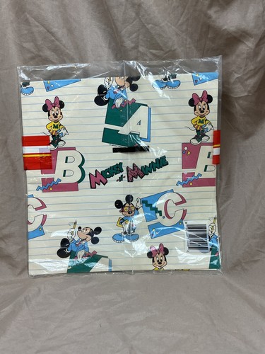 Cleo Disney Mickey Minnie Mouse Gift Wrap Paper Wrapping NIP New Alphabet - Picture 5 of 5
