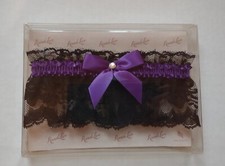 New Black Purple Gemstone Lace Garter Wedding Prom Randi Lyn Bridal Design