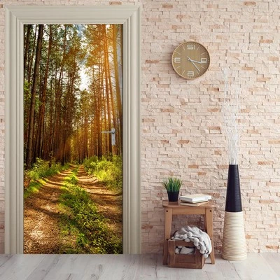 Türtapete selbstklebend TürPoster - WALD LICHTUNG - Bild 1 von 4