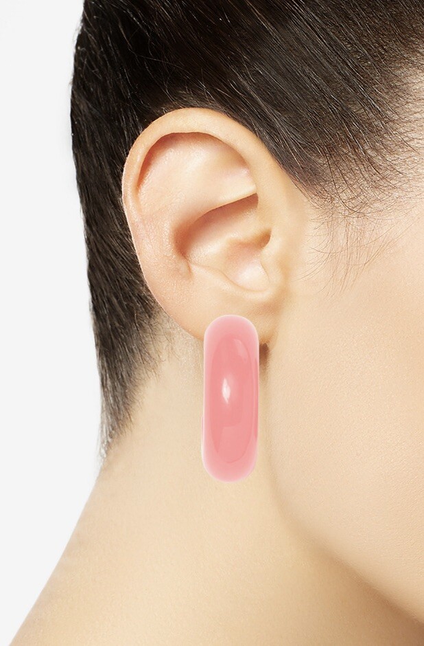 キャサリン $42 Kate Spade Pink Neon Hoop Earrings 1.64” Q311 | eBay