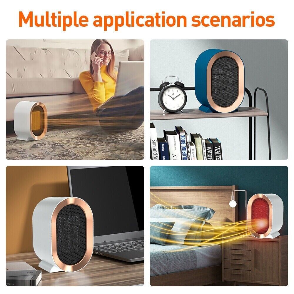 Mini Electric Heater 800W/1200W Wall Plug in Portable Ceramic Fan Heater  Remote | eBay