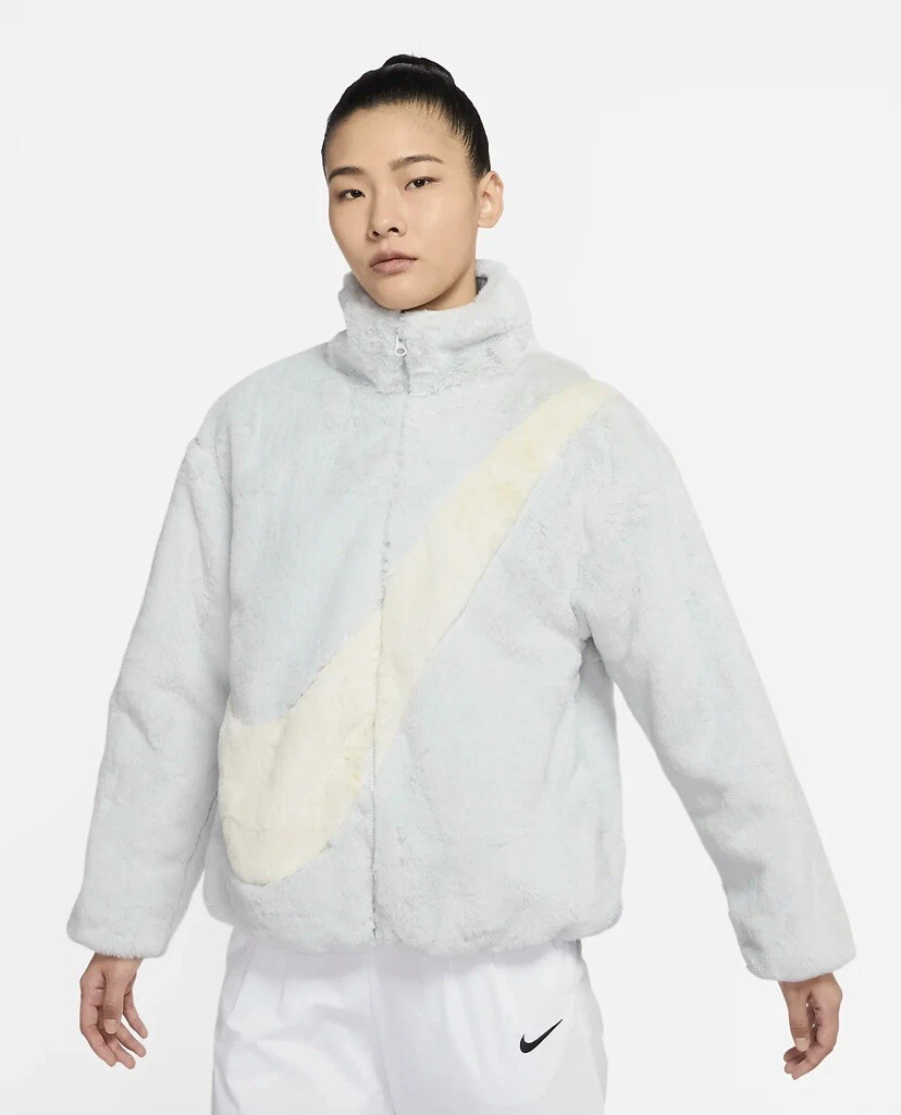 Nike swoosh fur best sale jacket