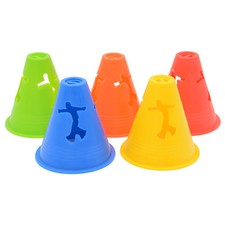 3 Inch Plastic Windproof Traffic Cones Sports Training Cones 5 Colors 20 Pcs