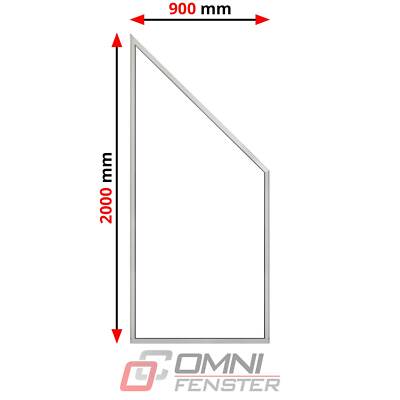 PVC Kunststofffenster ALUPLAST IDEAL 4000 Festverglasung 90x200 cm FIX MODERNE