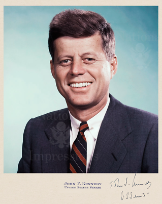 John F Kennedy Senate Autographed Colorized 8x10 Photo REPRINT | eBay
