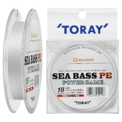 TORAY Seabass PE Power Game 18lb #1 150m 8 BRAID PE LINE White Made in Japan NEW