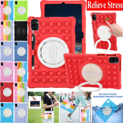 Relieve Stress Silicone Shockproof Stand Case For Samsung Galaxy Tab S9 FE S8 S7